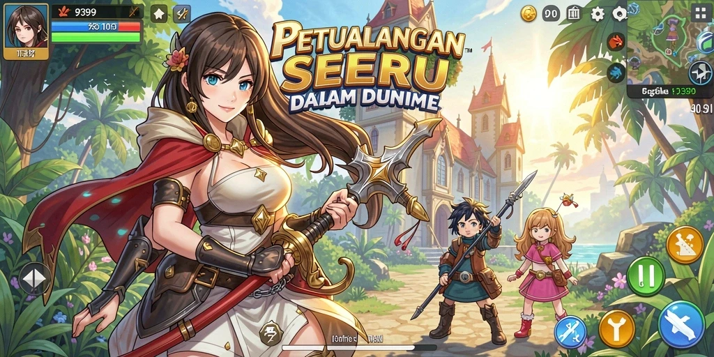 Tangkapan layar utama dari gameplay Anime yang menarik.