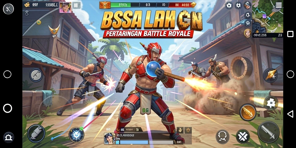 Tampilan gameplay seru dan intens di 99SL Battle Royale.