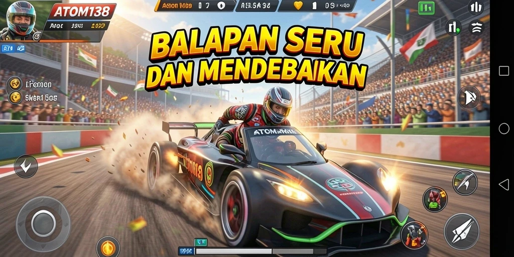 Gameplay seru balapan dengan grafis menawan di ATOM138.