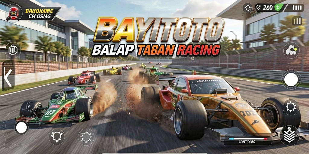 Tampilan gameplay BAYITOTO yang menegangkan dan penuh aksi balapan.