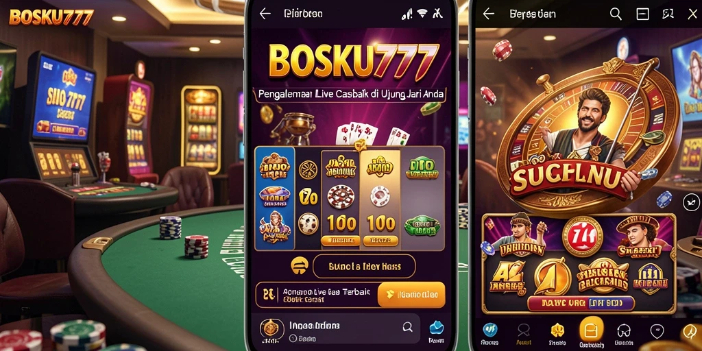 Gambaran gameplay Live Casino yang mengasyikkan di BOSKU777.