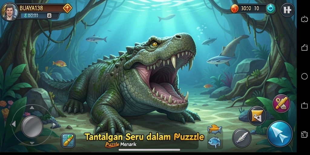 Tampilan gameplay BUAYA138 yang penuh teka-teki menarik.