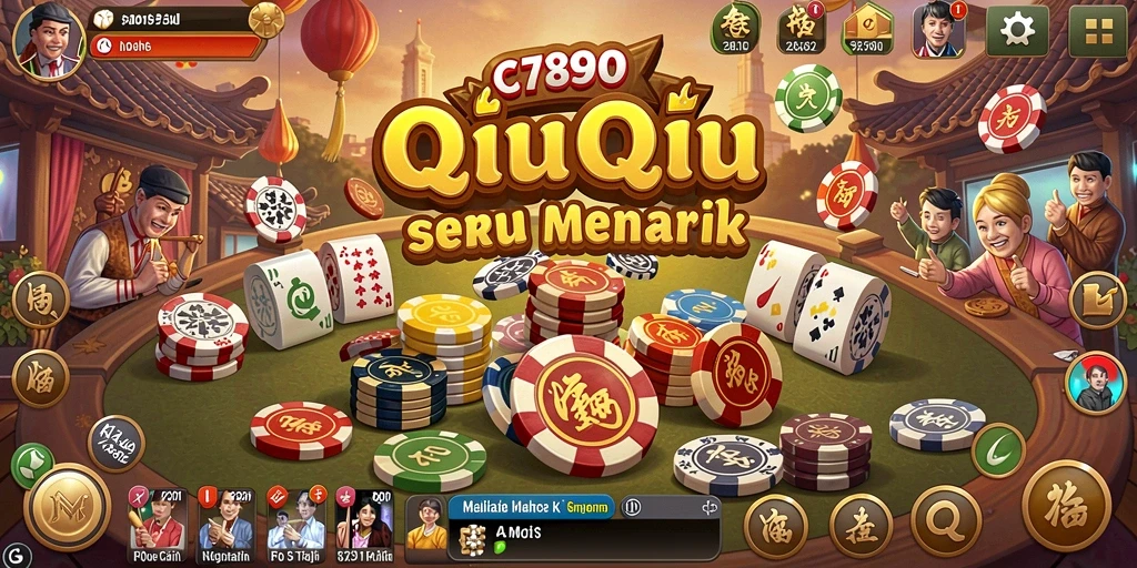 Tampilan gameplay QiuQiu yang menarik dan seru dalam C7890.