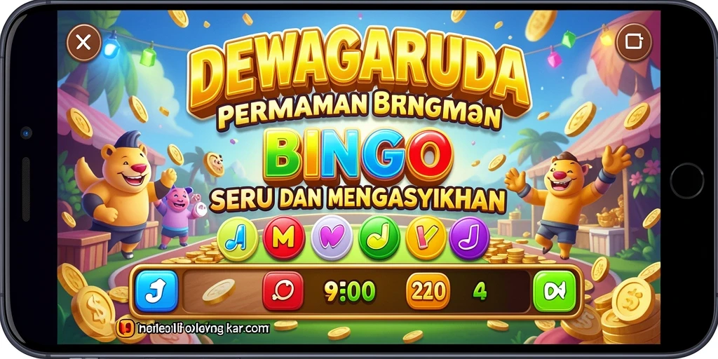 Tampilan menarik gameplay Bingo di DEWAGARUDA.