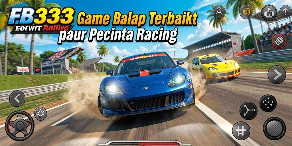 Tampilan gameplay FB333 yang mendebarkan saat balapan di trek.
