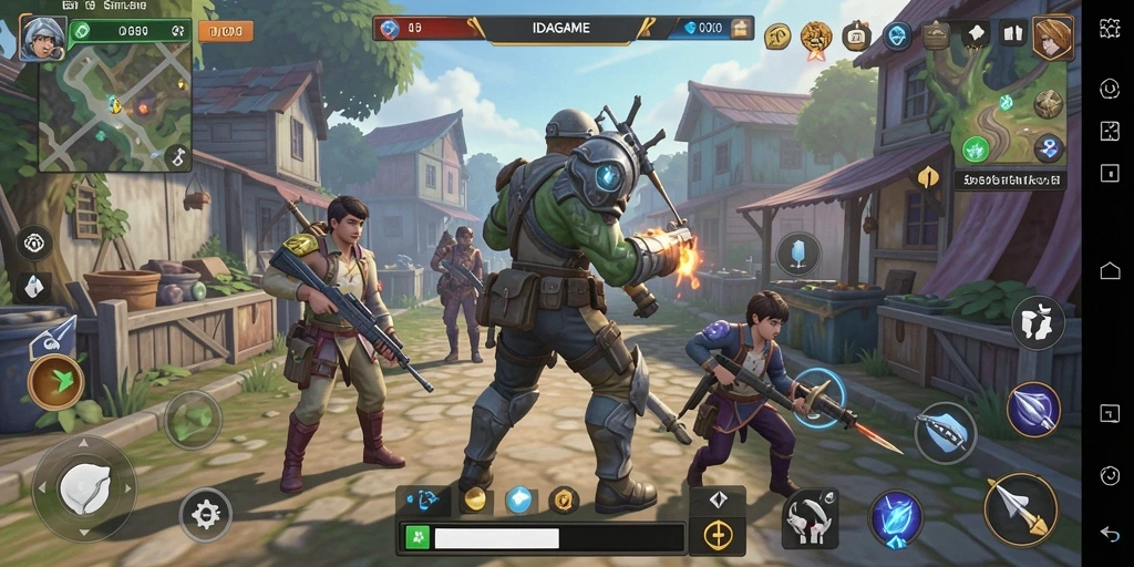 Tampilan gameplay IDAGAME yang menyenangkan dan penuh warna.