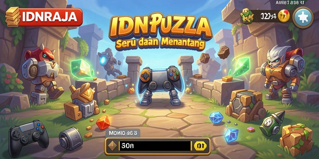 Gameplay menarik dalam puzzle IDNRAJA yang menantang.