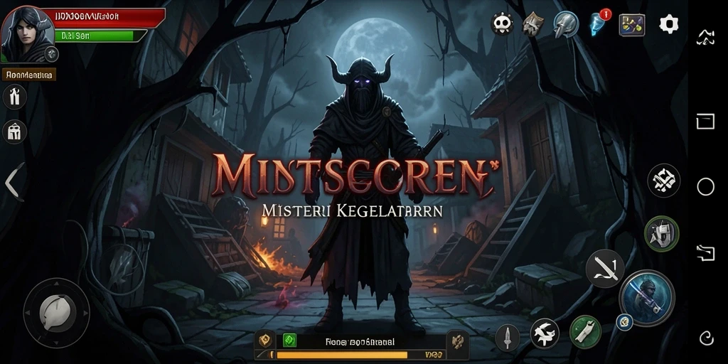Tampilan gameplay menegangkan dengan hantu yang mengintai.