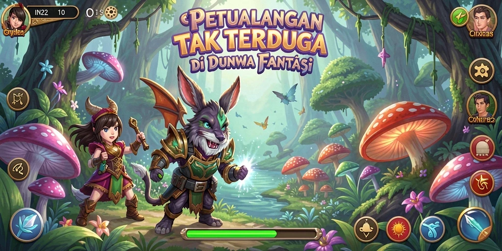 Gameplay menarik dengan latar belakang dunia fantasi.
