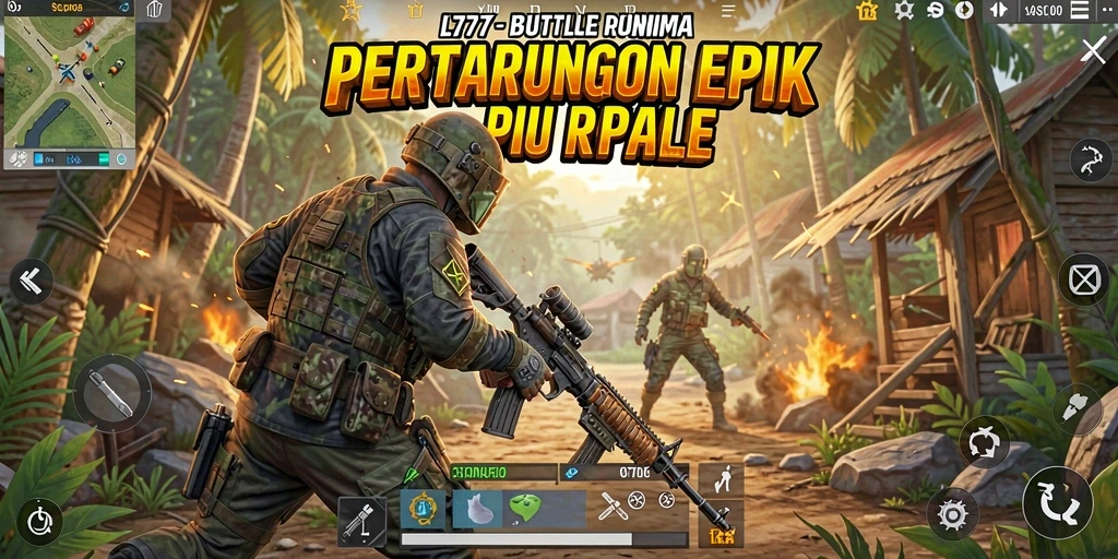 Tangkapan layar gameplay L777 dengan aksi pertempuran yang intens.