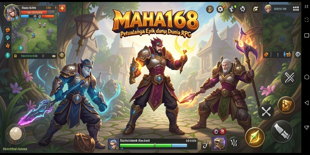 Tampilan menakjubkan dari gameplay RPG dalam MAHA168.