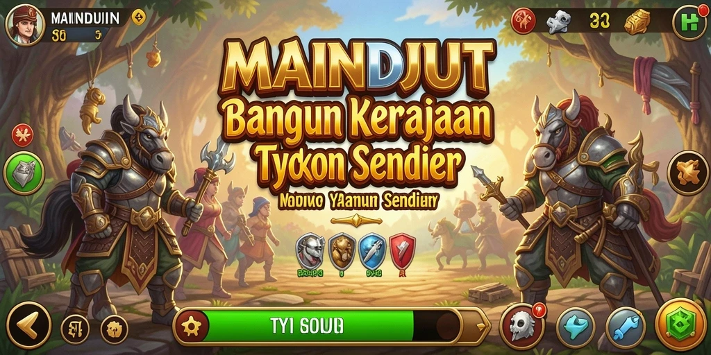 Tampilan gameplay <strong>MAINDUIT</strong> yang menampilkan strategis pengelolaan bisnis.