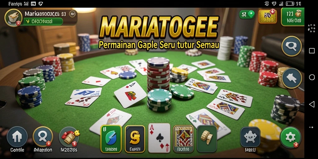 Tampilan gameplay seru MARIATOGEL saat bermain Gaple.