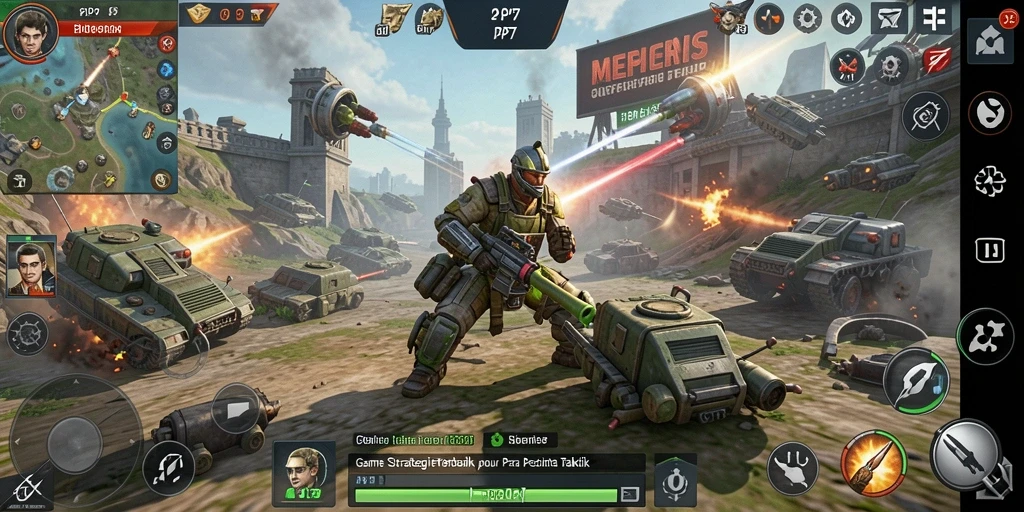 Tampilan gameplay seru dan strategis dalam PP7.