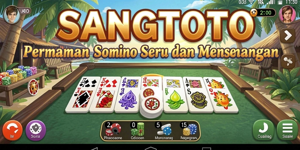 Screenshot utama SANGTOTO menampilkan keseruan gameplay Domino.