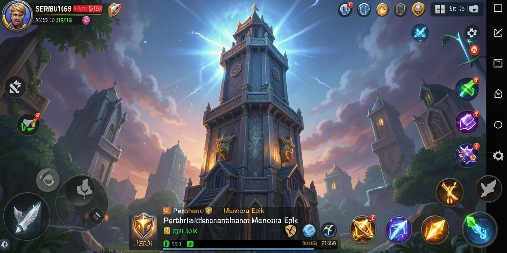Tampilan gameplay SERIBU168 dengan strategi Tower Defense yang menakjubkan.