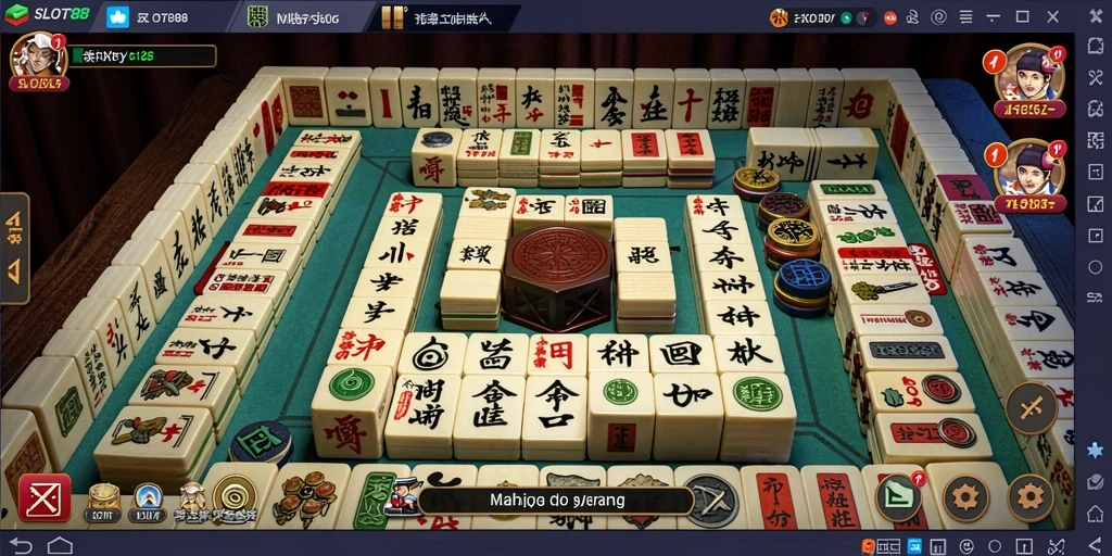 Screenshot gameplay SLOT88 dengan aksi Mahjong yang mendebarkan.