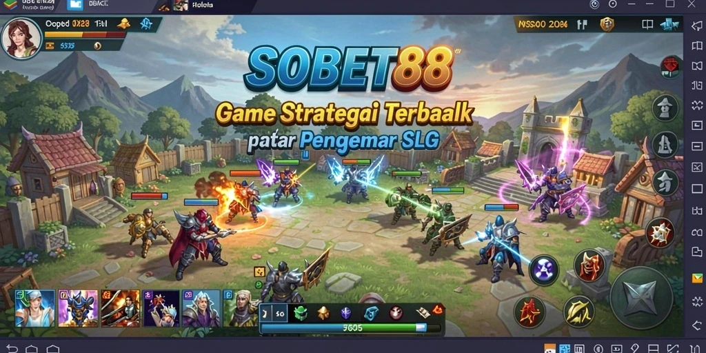 Tangkapan layar gameplay SOBET88 yang menampilkan peperangan strategis.