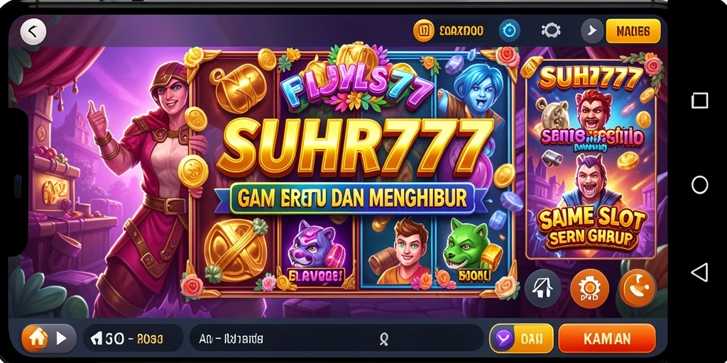 Tampilan utama gameplay SUHU777 dengan gulungan slot menarik.