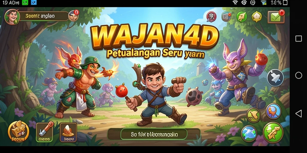 Tangkapan layar menunjukkan momen aksi seru dalam petualangan WAJAN4D.